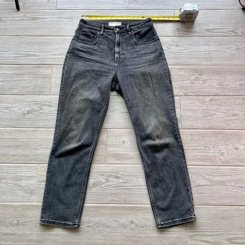 Everlane Womens‎ Gray Solid Five Pocket The Curvy Cheeky Crop Jeans Size 28